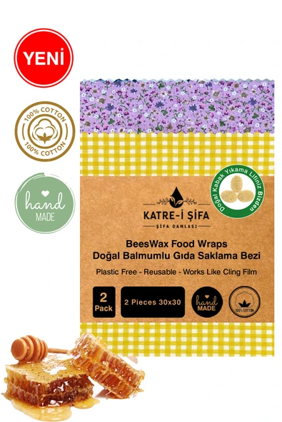 Balmumlu Doğal Gıda Saklama Bezi Başlangıç Set - Beeswax Food Wraps (Balmumu Bezi) ürün görseli 1