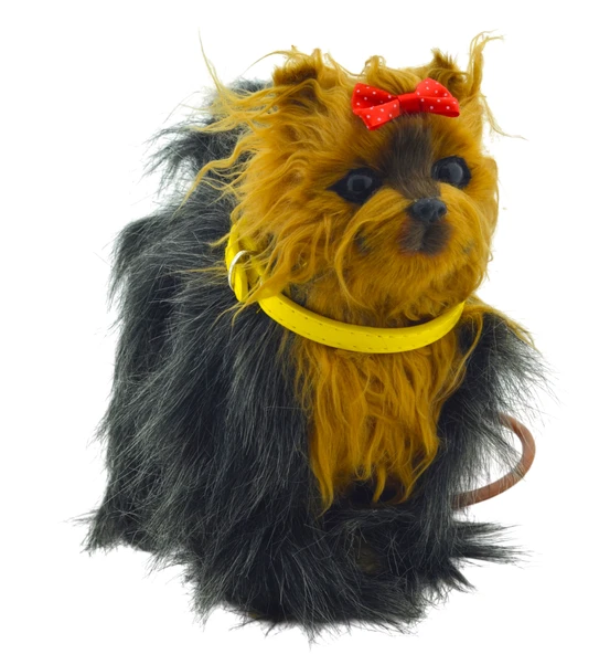 Kumandalı Pilli Tasmalı Sesli Hareketli Yürüyen Peluş Köpek Fiyonklu (21x23cm) ürün görseli 1