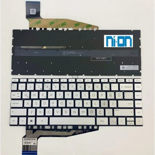 Nion Hp N10393-141 uyumlu Notebook Klavye (Gümüş Aydınlatmalı TR) ürün görseli 1