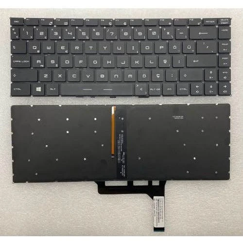 Nion Msi PS63 Modern 8SC-027TR Notebook Klavye (Siyah TR Aydınlatmalı) ürün görseli 1