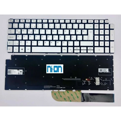 Nion Dell inspiron 15 5505 5508 Notebook Klavye (Gümüş Aydınlatmalı TR) ürün görseli 1