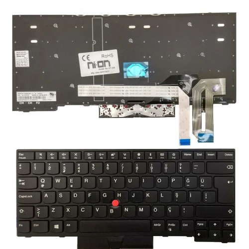 Nion Lenovo Thinkpad T490 Type 20N2 20N3 Notebook Klavye (Siyah Q TR) ürün görseli 1