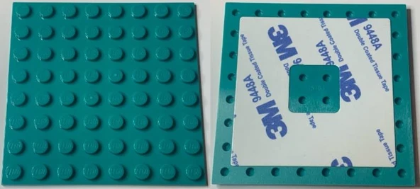 Lego 6370224 Plate, Modified 8 x 8 with Double-Sided Adhesive Tape on Back ürün görseli 1