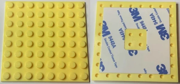 Lego 6396070 Plate, Modified 8 x 8 with Double-Sided Adhesive Tape on Back ürün görseli 1