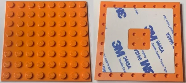 Lego 6396071 Plate, Modified 8 x 8 with Double-Sided Adhesive Tape on Back ürün görseli 1