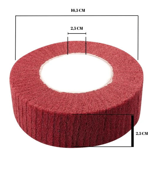 POLİSAJ KEÇESİ ÇAP - 16,5x16,5 CM - BORDO - Resim 2