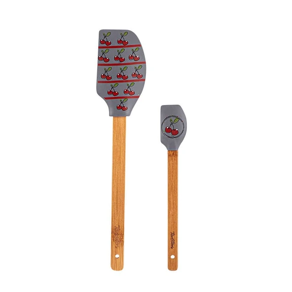 Tantitoni Gri Desenli 2li Silikon Spatula Seti ürün görseli 1