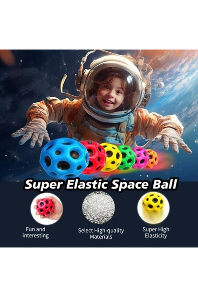 Yükseğe Zıplayan Delikli Bouncer Ball Space Ball Süper Uzay Topu 1 Adet ürün görseli 1