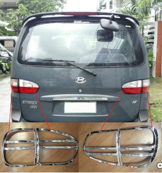 Hyundai Starex Uyumlu 1997 2007 Arka Stop Kaplama  ABS(Plastik) Krom ürün görseli 1