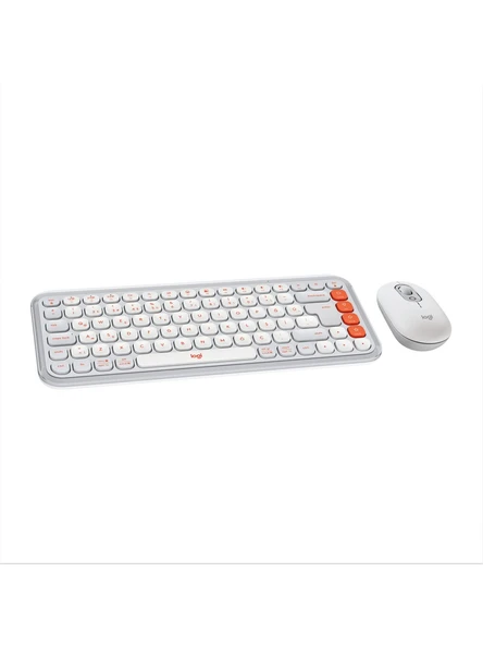 Logitech Pop Icon Combo 920-013076 Beyaz Kablosuz Klavye Mouse Seti ürün görseli 1