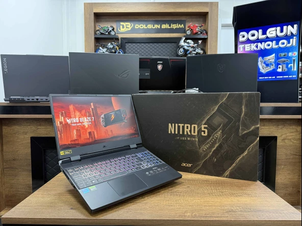Acer Nitro 5 AN515-58-70VR Intel Core i7 12650H 32GB RAM 1TB SSD RTX4060 15.6" FHD 165Hz NH.QM0EY.00A-32 (İKİNCİ EL) ürün görseli 1