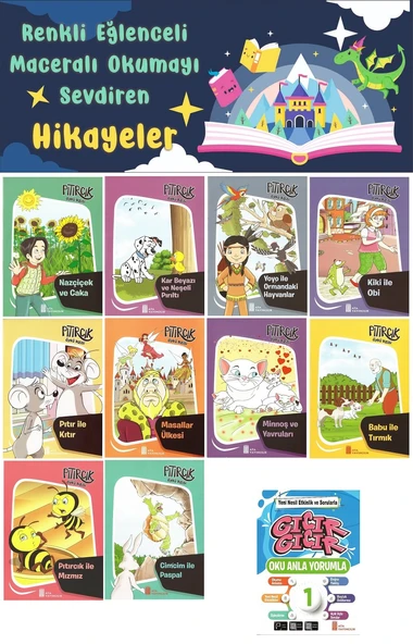 1.Sınıf Oku Anla Yorumla - Renkli Eğlenceli Maceralı Okumayı Sevdiren Hikaye Seti 3 (32 Sayfa) ürün görseli 1
