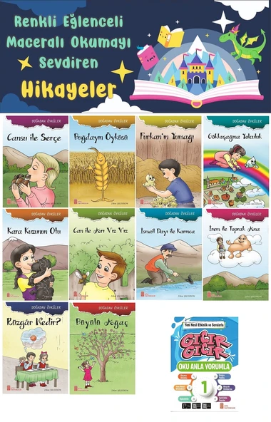 1.Sınıf Oku Anla Yorumla - Renkli Eğlenceli Maceralı Okumayı Sevdiren Hikaye Seti 9 (16 Sayfa) ürün görseli 1
