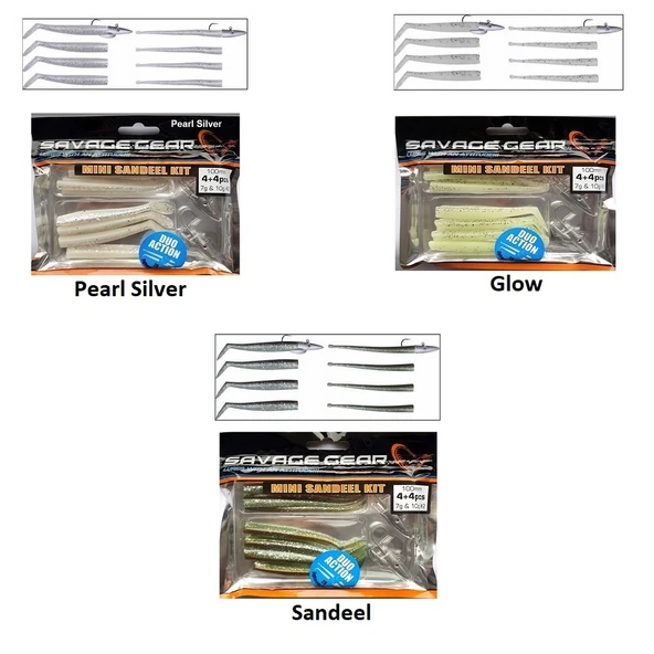 Savage Gear Mini Sandeel Kit 10cm 10 Parça (1+1/4+4) Silikon Yem ürün görseli 1
