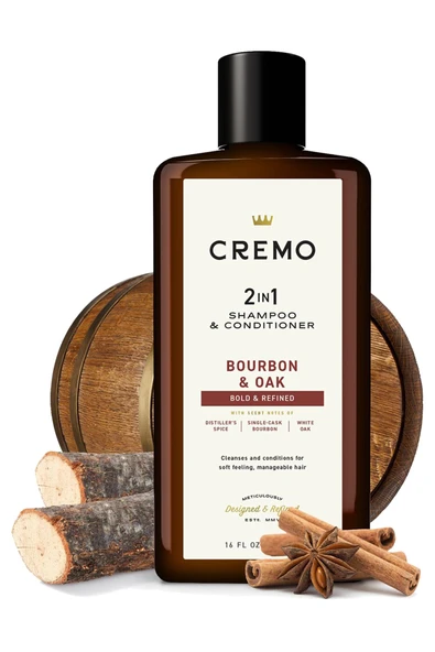 Cremo Bourbon & Oak 2in1 Şampuan ve Saç Kremi 473ML ürün görseli 1