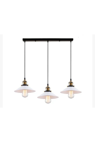 Demet Habek mylights  Retor Rustik Sıralı Üçlü Avize 60 Cm En ürün görseli 1