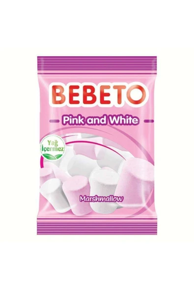 BEBETO Pink White Marshmallow 70 gr X 12 Adet ürün görseli 1