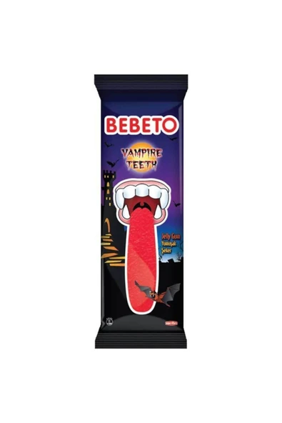 BEBETO Vampire Teeth Yumuşak Şeker 20 gr X 24 Adet ürün görseli 1