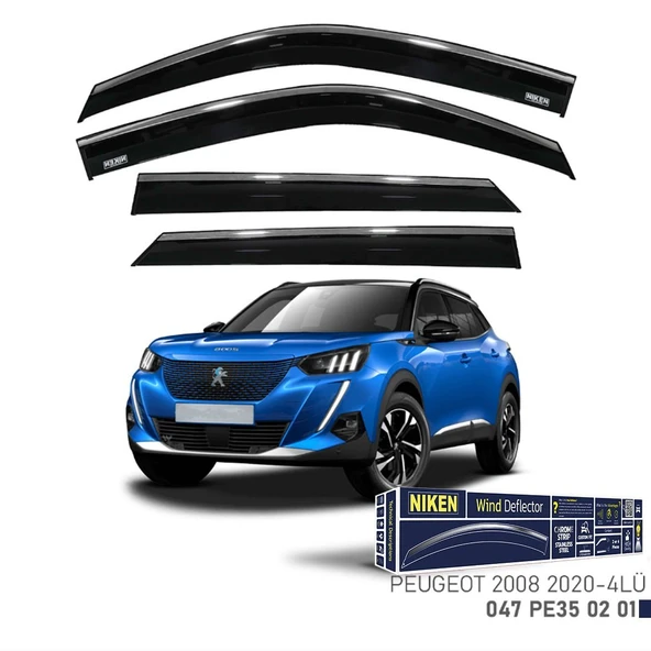 Peugeot 2008 Kromlu Cam Rüzgarlığı Niken 2020+ ürün görseli 1