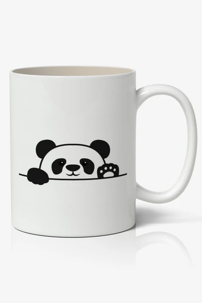 Sevimli Panda Baskılı Kupa Bardak Baskılı Kahve Kupa Bardak ürün görseli 1