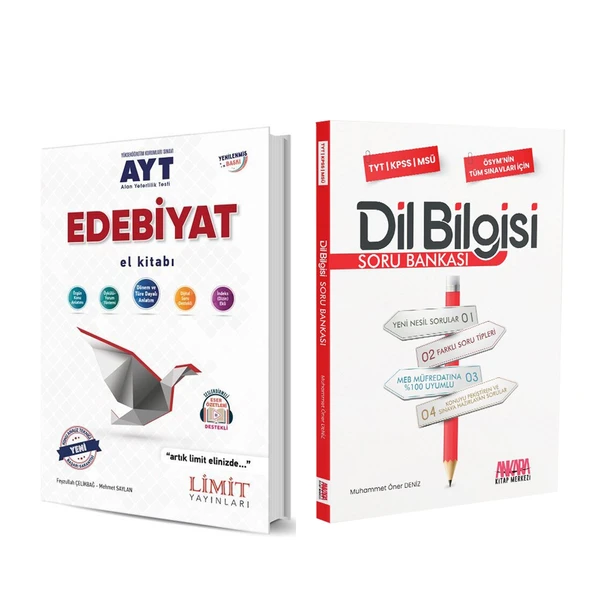Limit AYT Edebiyat El Kitabı ve Ankara Kitap Merkezi Dil Bilgisi Soru Bankası Seti 2 Kitap ürün görseli 1