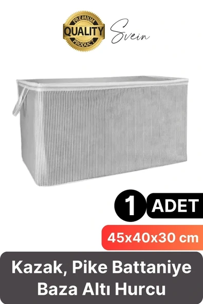 Çok Amaçlı Kazak Pike Battaniye Kıyafet Hurcu Dolap Düzenleyici Yerden Tasarruf Baza Altı Mini Boy ürün görseli 1