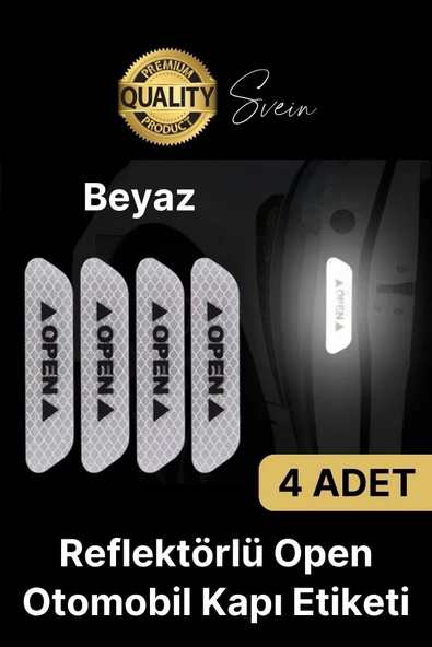 Oto Sticker Yan Kapı İkaz Open Reflektörlü Yapıştırma Oto Aksesuar Binek Ticari İz Bırakmaz ürün görseli 1