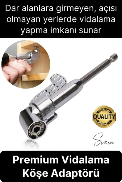 Vidalama Köşe Adaptörü Aparat Pratik Matkap Ucu Dar Alan Kör Nokta Açılı Hızlı Değiştirme Uç Tutucu ürün görseli 1