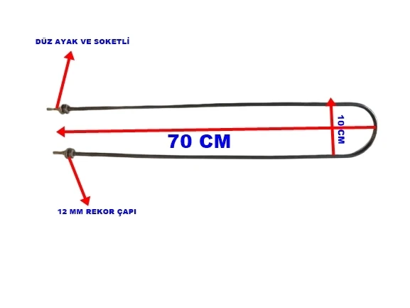 ENDER Benmari 70cm Rekorlu Düz Rezistans 2500W 220V 8,5? Cr-Ni ürün görseli 1