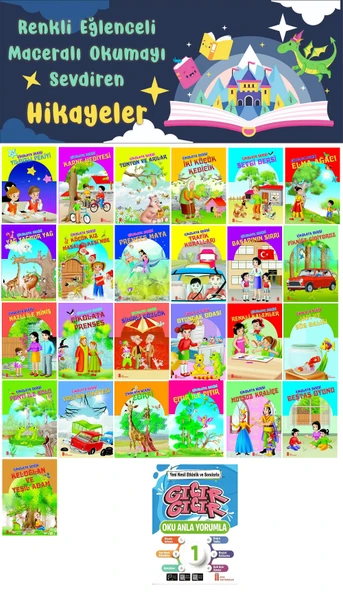 1.Sınıf Oku Anla Yorumla - Renkli Eğlenceli Maceralı Okumayı Sevdiren Hikaye Seti 18 (16 Sayfa) ürün görseli 1