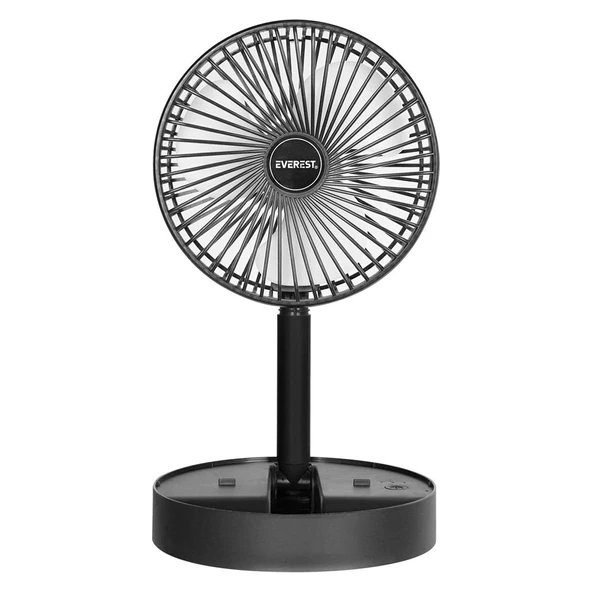 Everest EFN-605 Masaüstü Şarj Edilebilir Siyah 800mAh Usb Fan ürün görseli 1