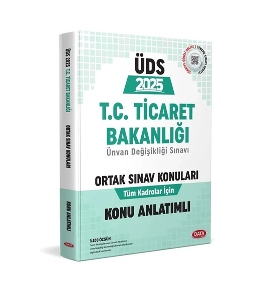 Data Yayınları 2025 ÜDS T.C. Ticaret Bakanlığı Ünvan Değişikliği Sınavı Ortak Konular Konu Anlatım ürün görseli 1