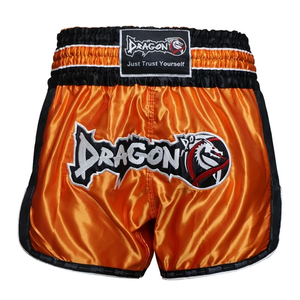 DragonDo MT3075 Retro NEO Kick Boks Şortu Muay Thai Şort Turuncu ürün görseli 1