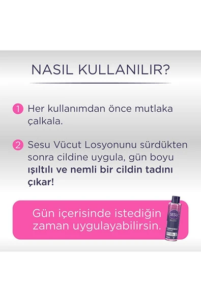Sesu Simli Cilt Bakım Yağı 150 ml - Resim 5