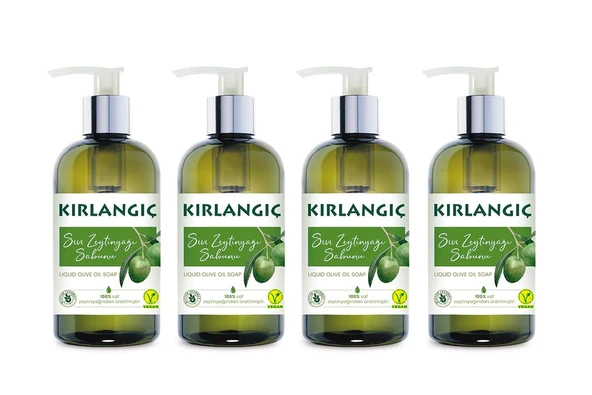 Kırlangıç 400 Ml Zeytinyağlı Vegan Sıvı Sabun x 4 Adet ürün görseli 1