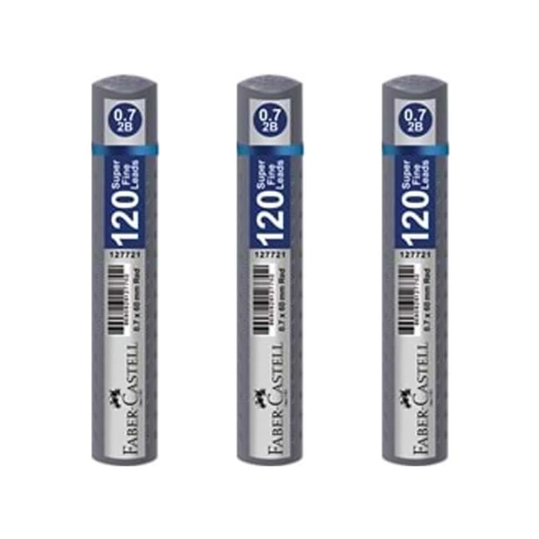 Faber-Castell Grip Min 0.7 mm 120'li Tüp Gri - 3 Adet ürün görseli 1