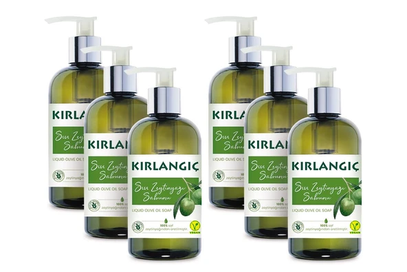 Kırlangıç 400 Ml Zeytinyağlı Vegan Sıvı Sabun x 6 Adet ürün görseli 1