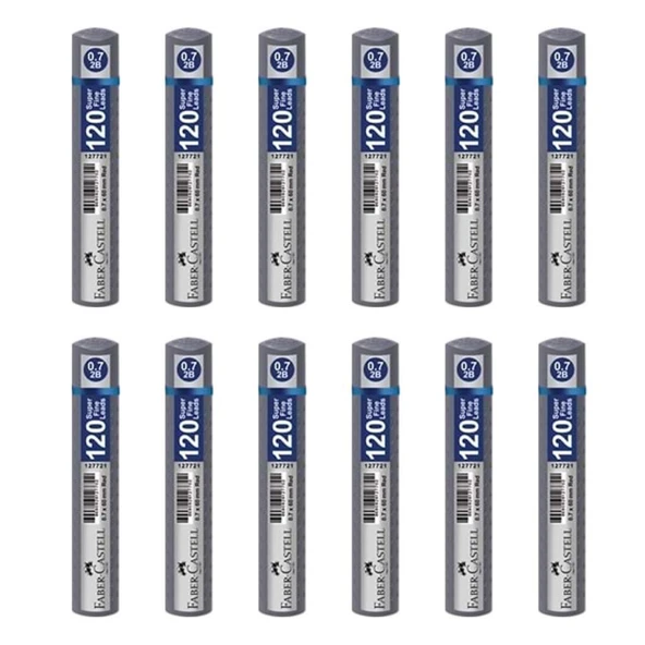 Faber-Castell Grip Min 0.7 mm 120'li Tüp Gri - 12 Adet ürün görseli 1