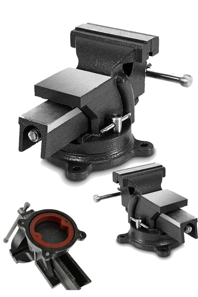 Moonshop Alman Modeli Pro 100mm  36 Dönerli Taban Dövme Çelik Sabit Tezgah Masa Mengenesi ürün görseli 1