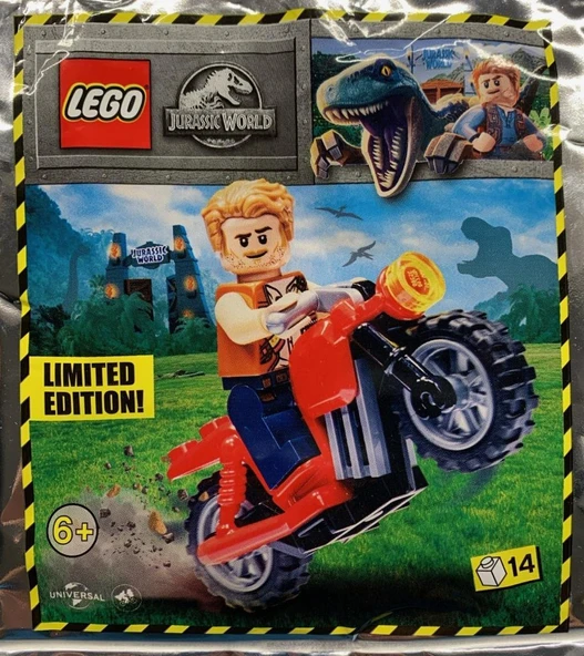 LEGO Jurassic World 122114 Owen and red motorbike ürün görseli 1