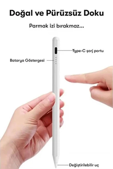 AbaTech TABLET KALEMİ TÜM CİHAZLARLA UYUMLU DOKUNMATİK KALEM İOS ANDROİD UYUMLU PENCİL TABLET TELEFON KALEMİ ürün görseli 1