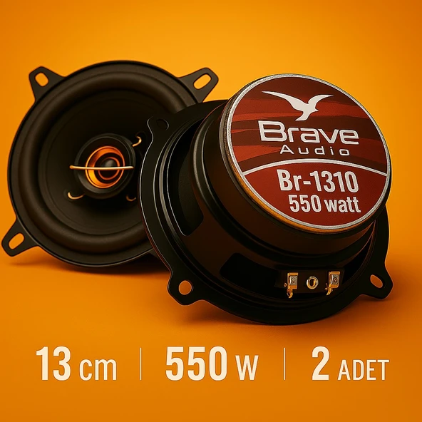 Brave Br-1310 550w 13cm Kapı Hoparlör Takımı - Yeni Seri ürün görseli 1
