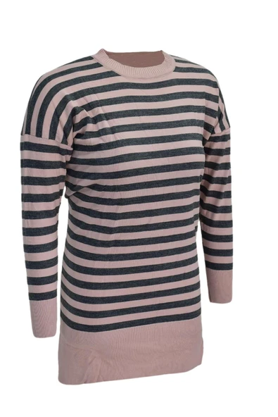Kadın Çizgili Oversize Kazak BGL-ST04083 ürün görseli 1