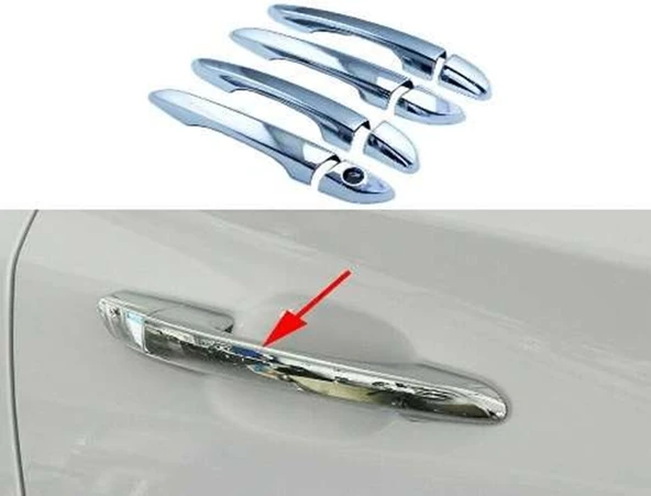 Hyundai Tucson Uyumlu 2015 Sonrası Kapı Kolu ABS (Plastik) Krom ürün görseli 1