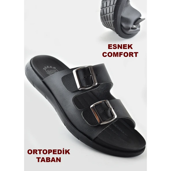 6062 FULL Ortopedik Günlük Erkek Terlik Sandalet Gezer Erkek Terlik Deniz Plaj ürün görseli 1