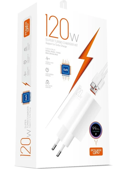 Powerway M120S 120 W Type-C Kablolu Hızlı Şarj Aleti ürün görseli 1