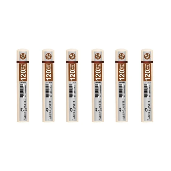Faber-Castell Grip Min 0.5 mm 120'li Tüp Beyaz - 6 Adet ürün görseli 1