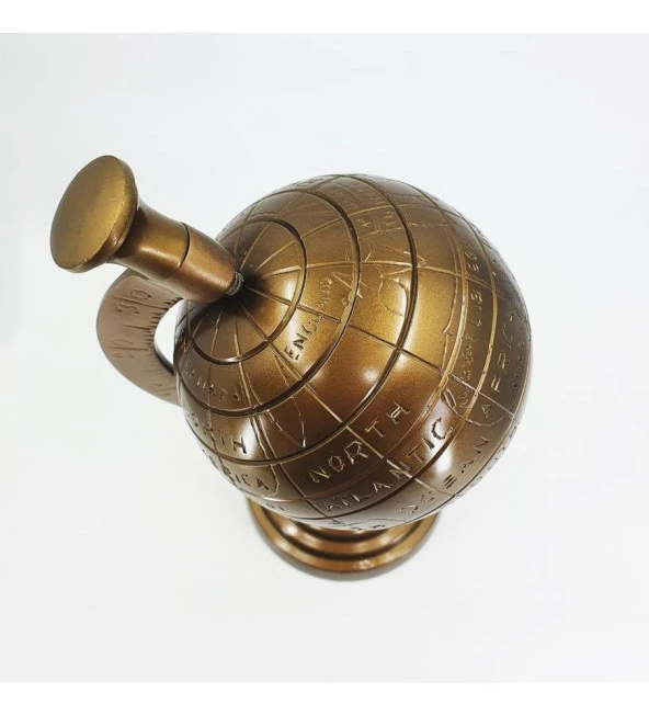Antik Bronz Yerküre - Resim 3