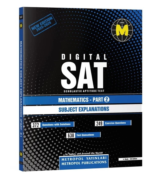 DIGITAL SAT MATHEMATICS - PART 2 (NEW EDITION)(SUBJECT EXPLANATIONS) ürün görseli 1
