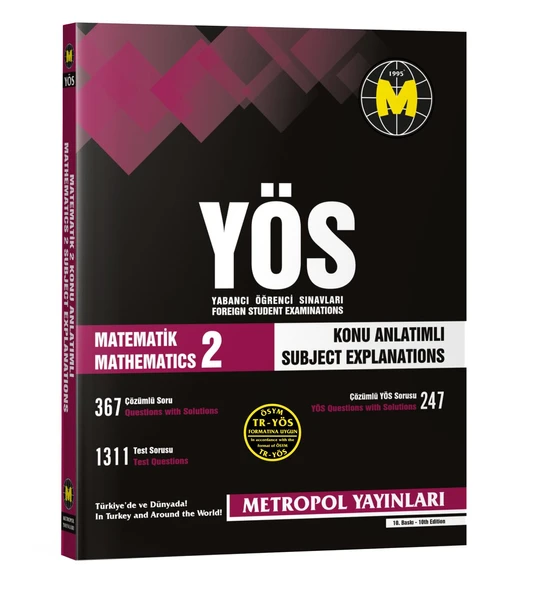 TR-YÖS MATEMATİK-2 (KONU ANLATIMLI-ÖRNEK ÇÖZÜMLÜ) ürün görseli 1